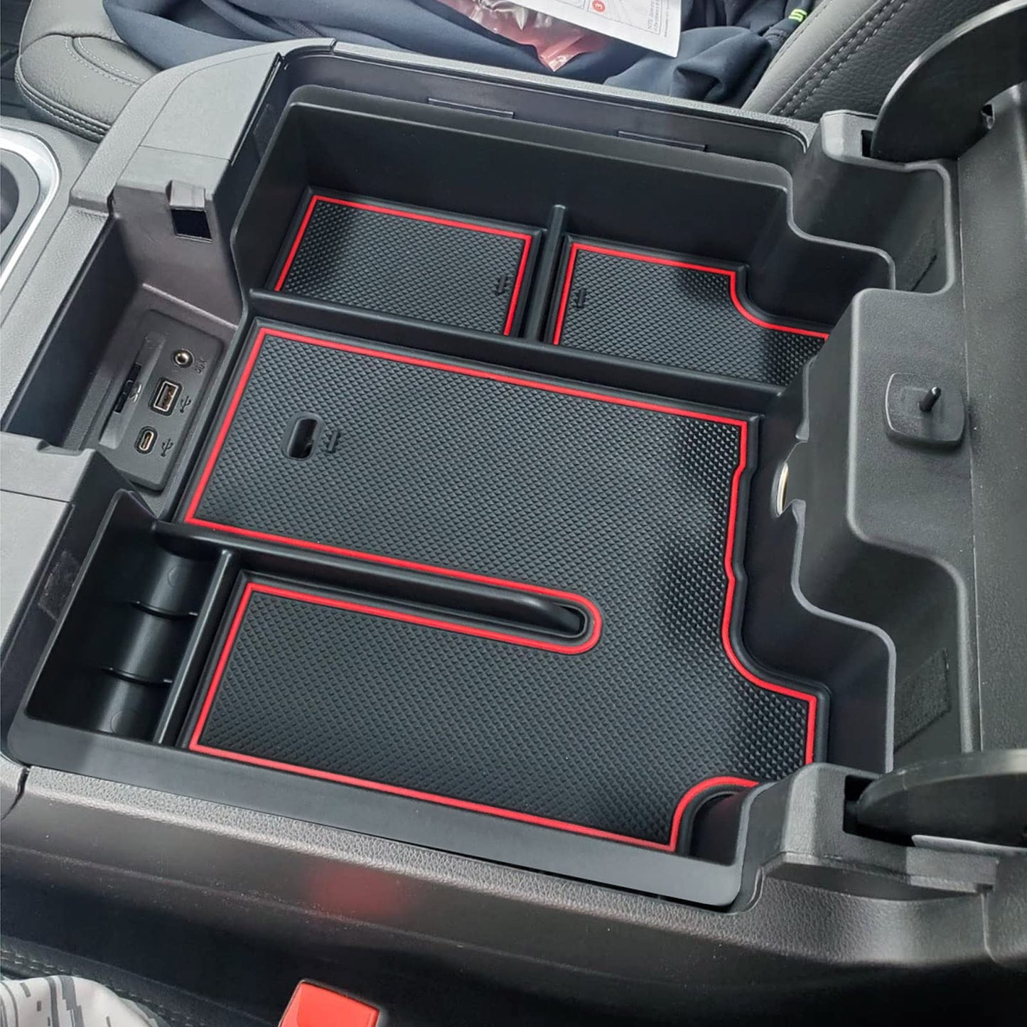 Center Console Organizer Tray for 2019-2023 Chevy/GMC 1500 & HD (Full Console/Bucket Seats Only) - Black