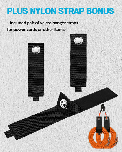 Heavy-Duty Door Storage Hangers (4-PCS) for 1956-2025 Jeep Wrangler & Gladiator - Wall Mount