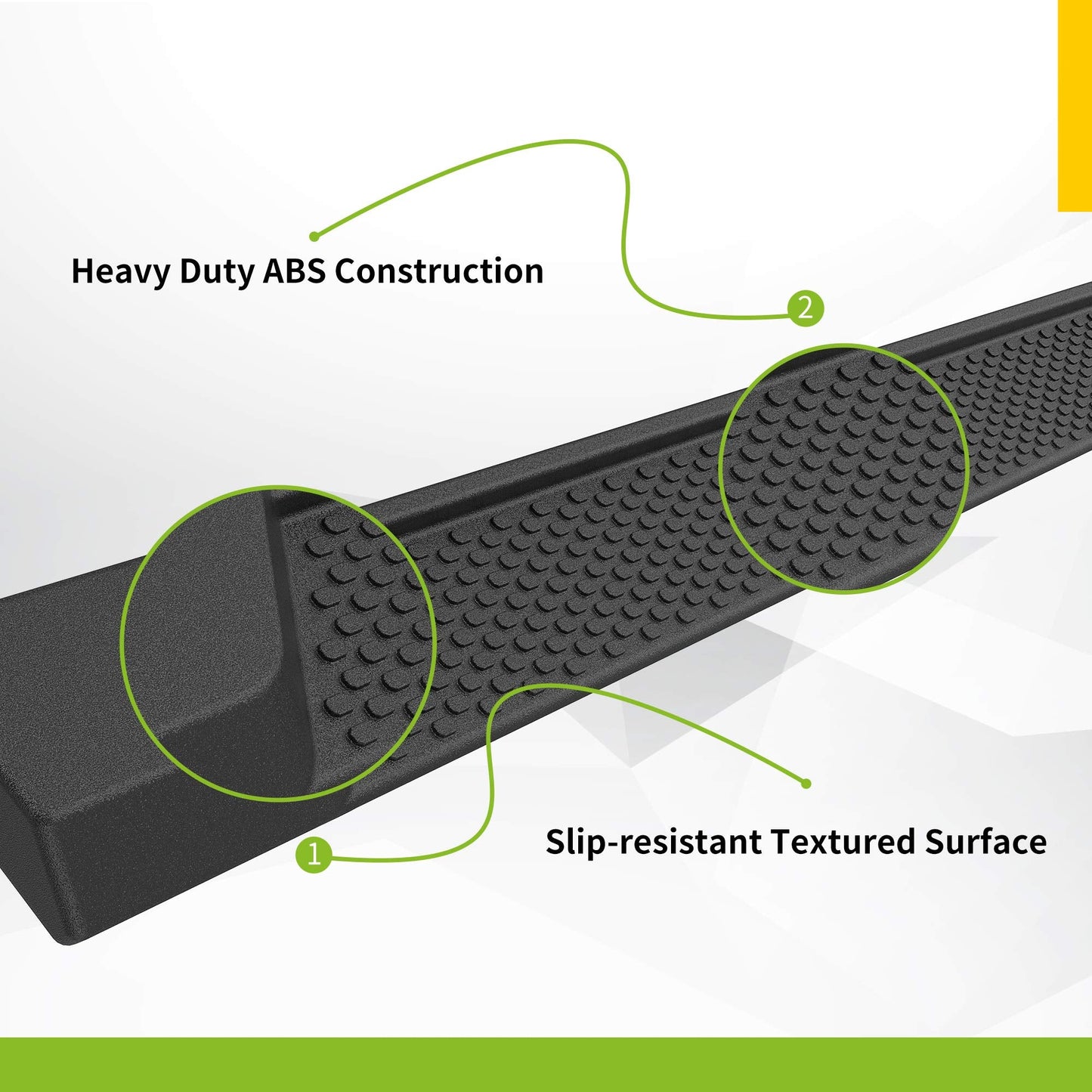 6" OE Style Running Boards for 2018-2026 Jeep Wrangler JL 4-Door - Black