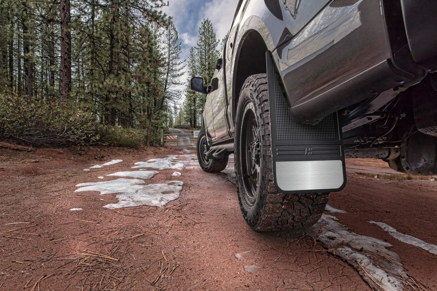 Universal Mud Flaps (12"x22") - Black Rubber Rear Pair, 55100