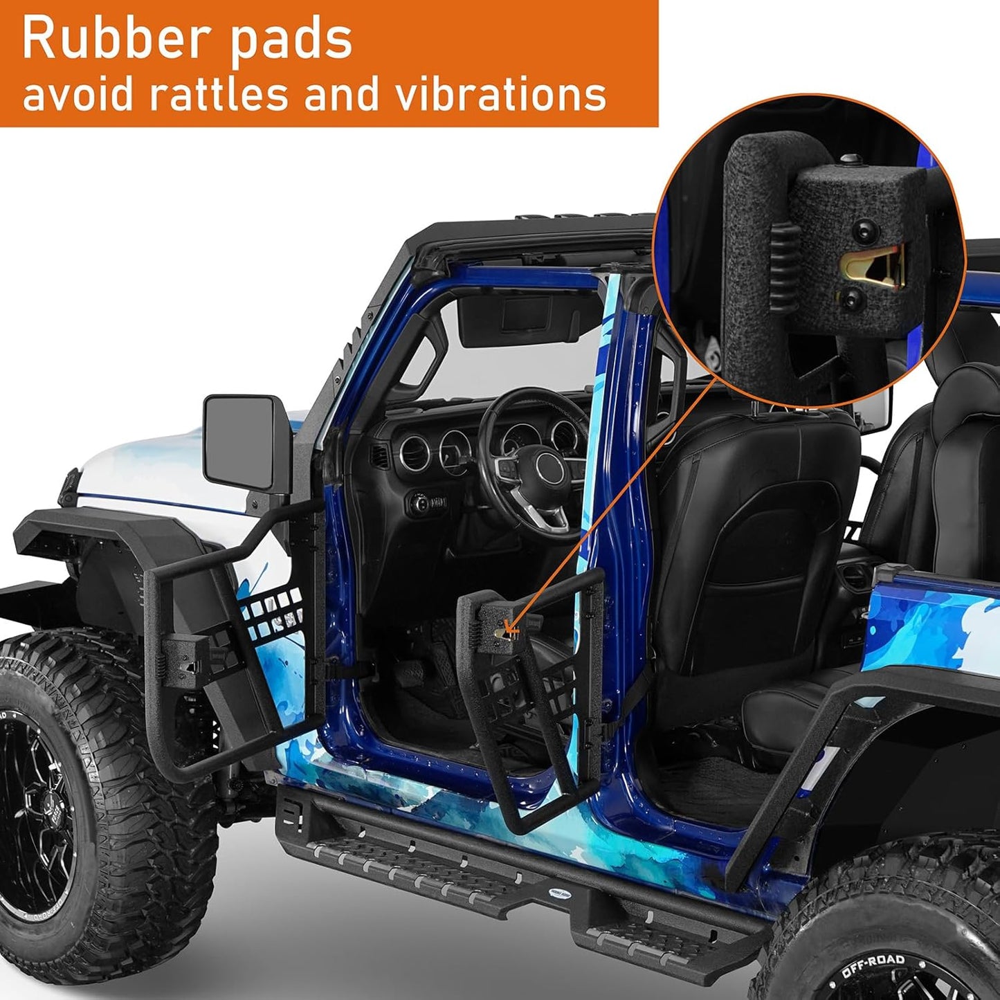 Tubular Half Doors (4-PCS) for 2018-2025 Jeep Wrangler JL & 2020-2025 Gladiator JT - Excludes 2026+ Models