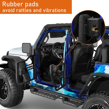 Tubular Half Doors (4-PCS) for 2018-2025 Jeep Wrangler JL & 2020-2025 Gladiator JT - Excludes 2026+ Models