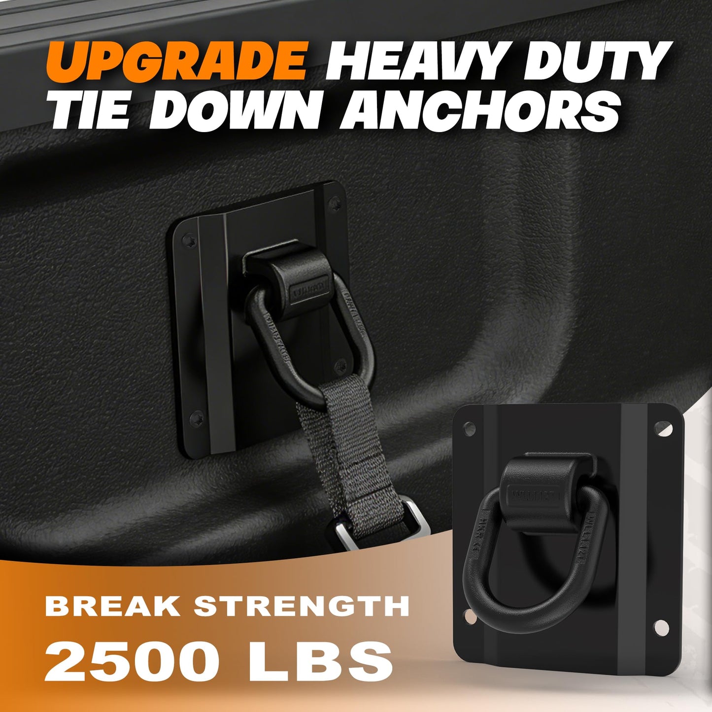 4-Pack Heavy Duty Tie Down Anchors for Ford F-Series