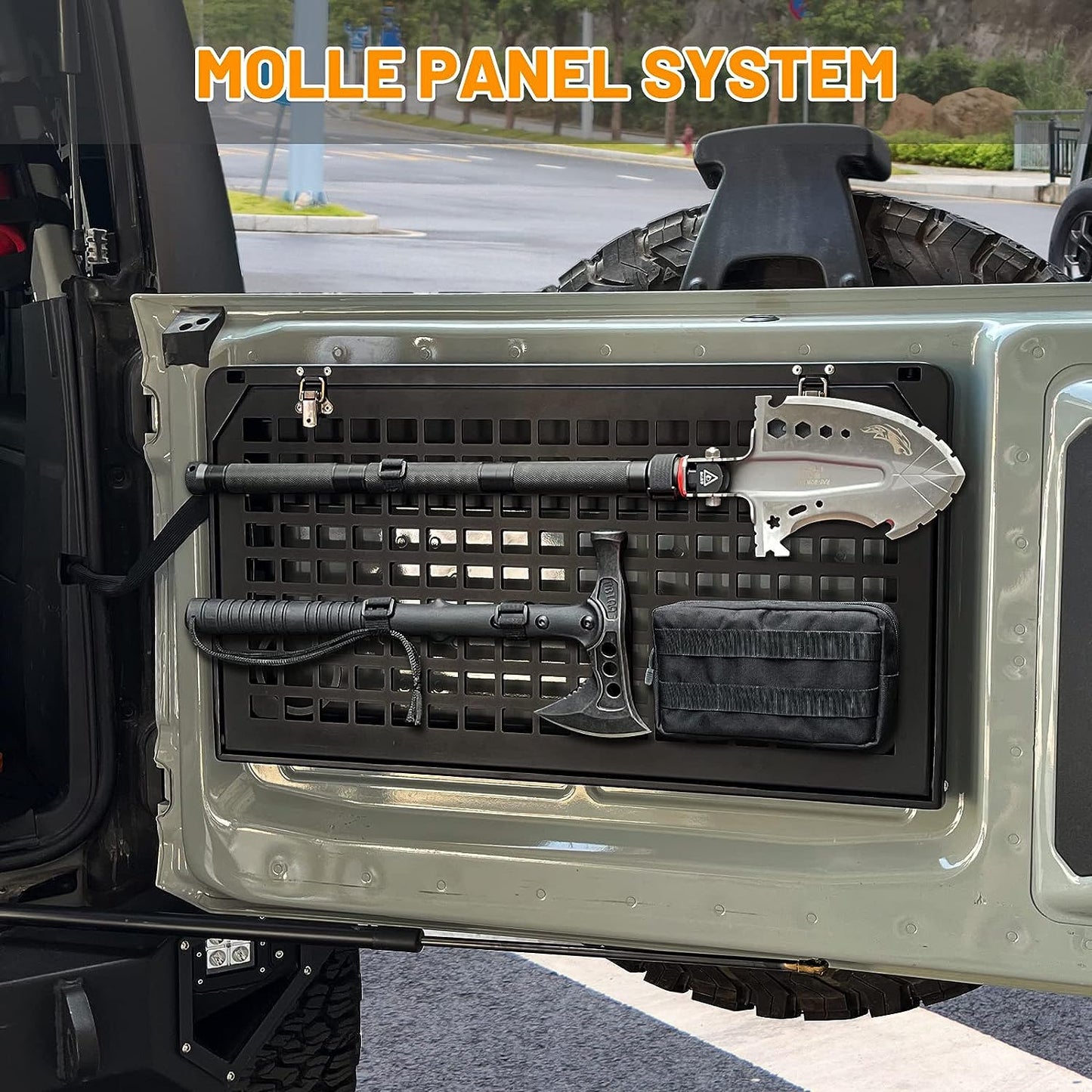 Tailgate Aluminum Alloy Storage Shelf MOLLE Panel for Ford Bronco 2021-2023