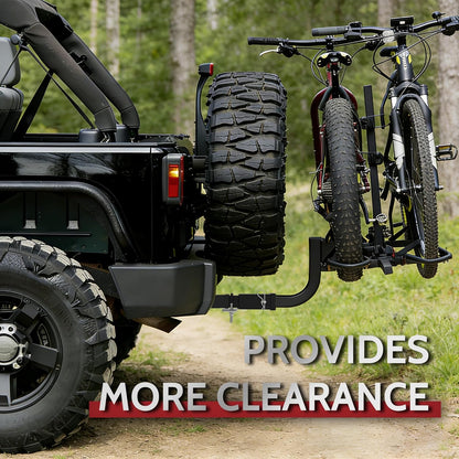 8" Hitch Extender for 2" Receiver - Increases Spare Tire/Tailgate Clearance