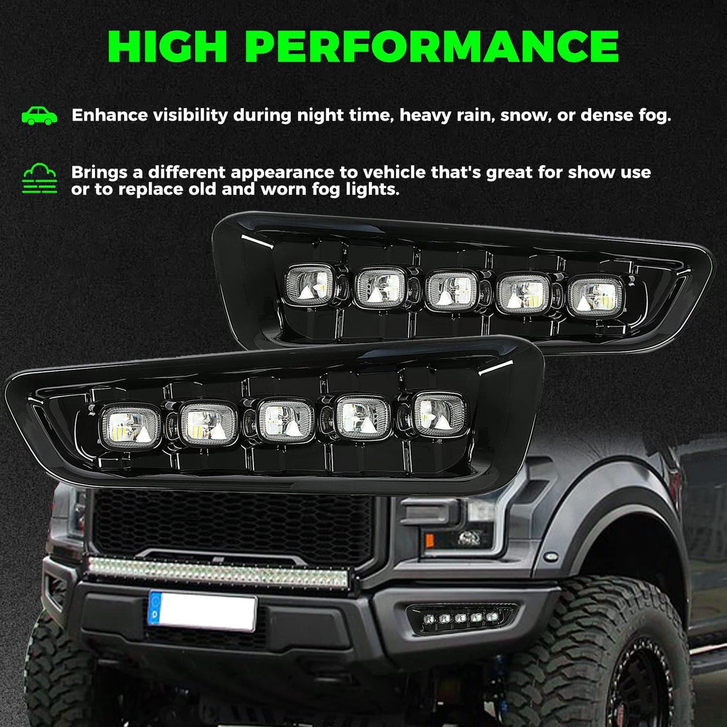 F-150 Raptor LED Fog Light DRL with Turn Signal