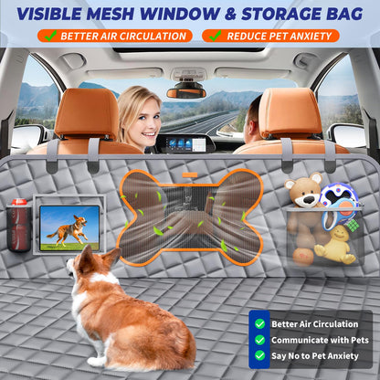 Hard Bottom Dog Hammock Back Seat Extender for Dogs for F150, RAM1500, Silverado - OHMU