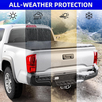 Hard Tri-Fold Truck Bed Tonneau Cover Compatible with 2009-2026 Dodge Ram 1500 & 2500