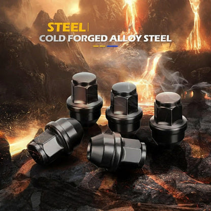 Dynofit 14x1.5 OEM Lug Nuts for F150 2015-2024, 24pcs One-piece Stock Lugnuts Compatible with Ford Expedition F-150 Lincoln Navigator 2016-2018/2019-2024, 14mmx1.5 Factory Tuner Nuts Replace OE#611008