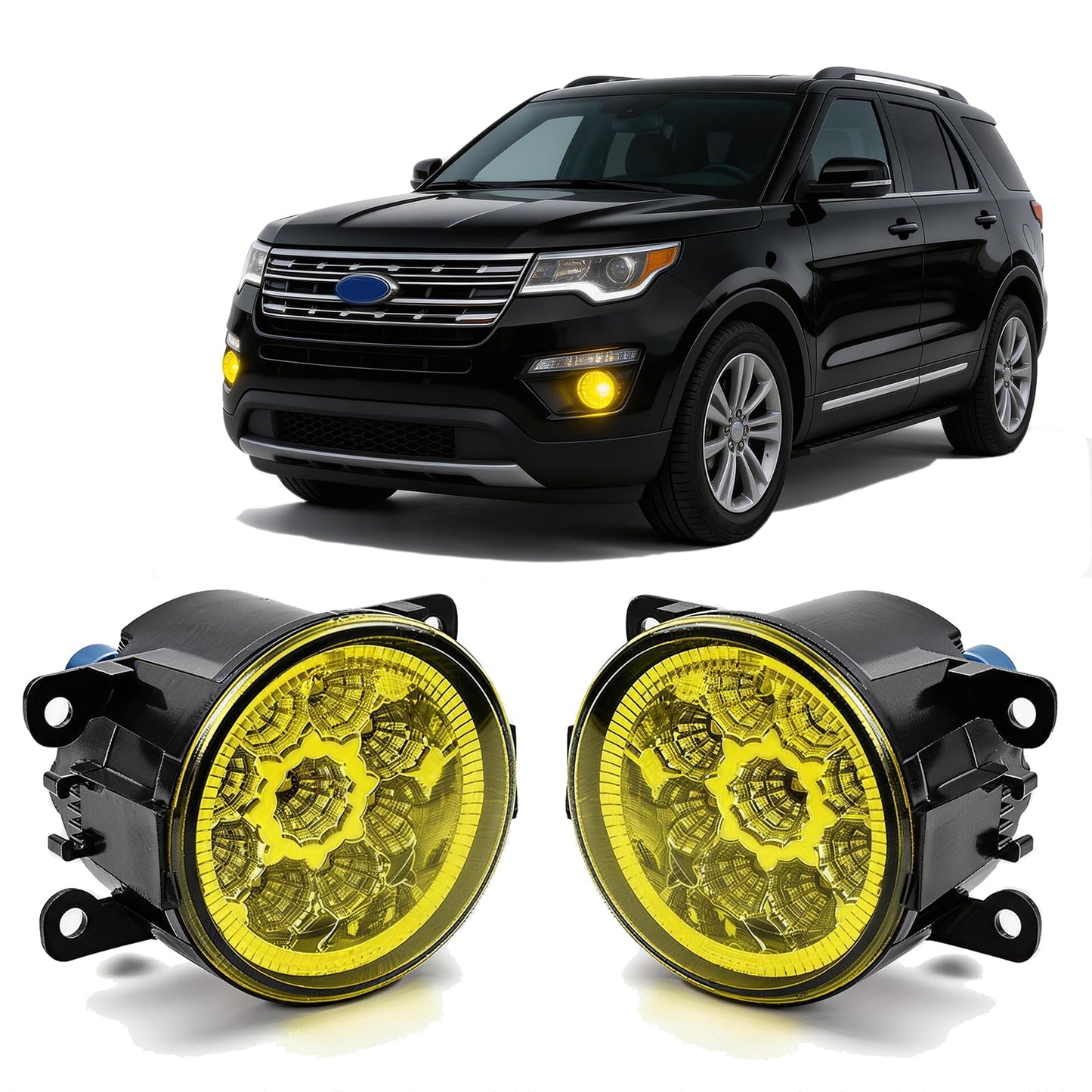 3.5 Inch Yellow Fog Lights for Ford Explorer 2011-2015