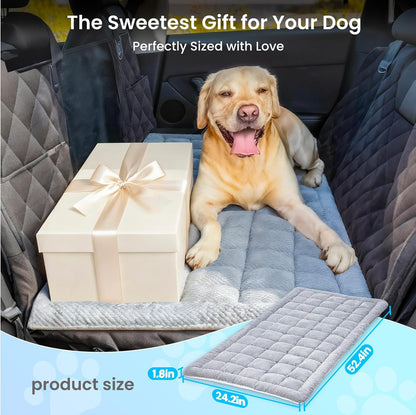 Extra-Thick Chew-Resistant Dog Bed Mat - 54"x24"x1.8" for Truck/SUV Back Seat, Grey