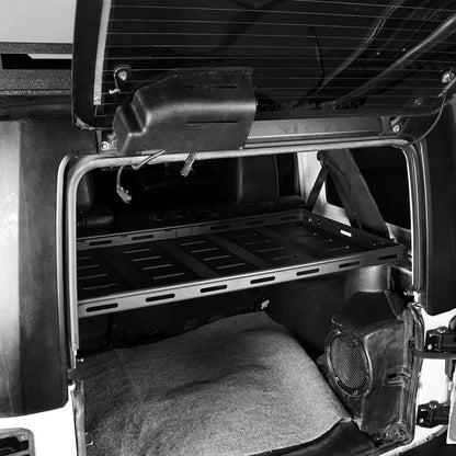 Rear Trunk Cargo Rack for 2007-2026 Jeep Wrangler JK/JL 4-Door Hardtops - Sturdy Steel Shelf