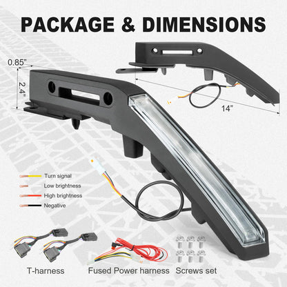 Bronco Trail Sight LED Hood Light, Aluminum, Turn Signal