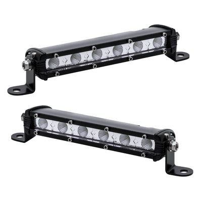 7" Ultra-Slim LED Light Bar (2-PCS) - 1530lm, 18W, IP68 Waterproof for Truck/ATV/Car (60° Flood)