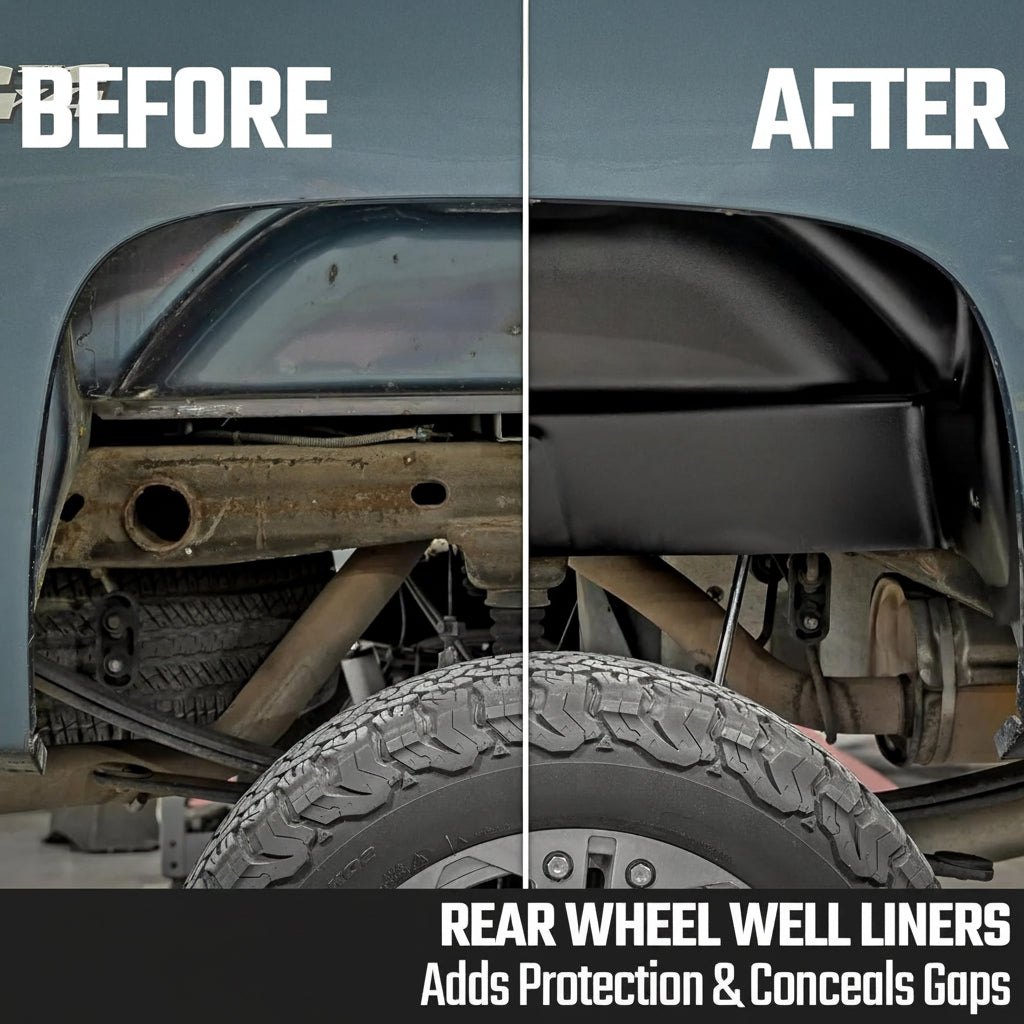 Bolt-On Rear Wheel Well Liners for 2007-2013 Silverado 1500 & 2007-2010 Silverado HD - USA-Made