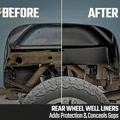 Bolt-On Rear Wheel Well Liners for 2007-2013 Silverado 1500 & 2007-2010 Silverado HD - USA-Made