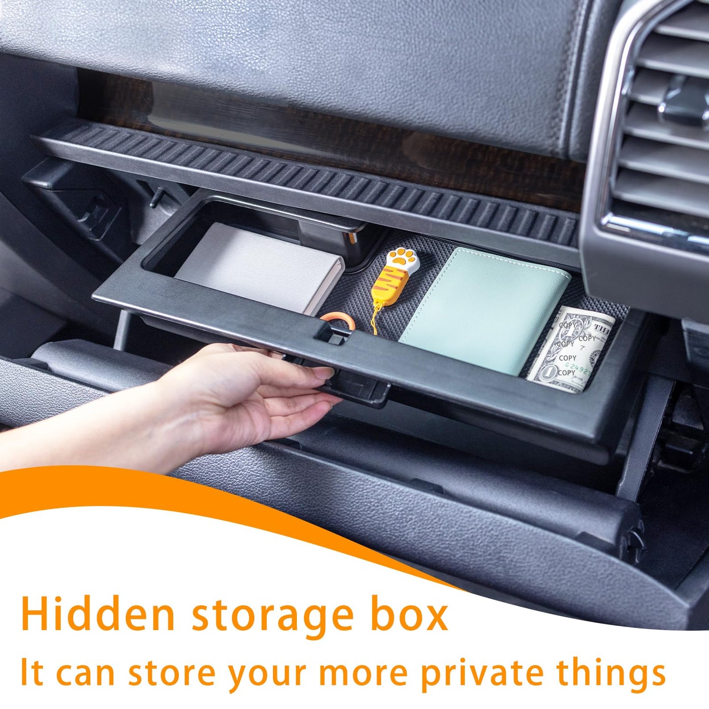 Glove Box Organizer Tray for 2015-2020 Ford F-150 - ABS Interior Accessory