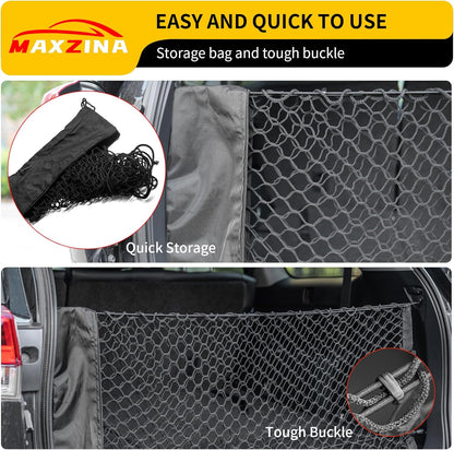 Cargo Net Compatible with 2015-2025 Chevy Tahoe Truck Bed Cargo Net 3.15'×0.92' Double Layer Envelope Style Dense Mesh Trunk Organizer for 2024 Tahoe Exterior Accessories