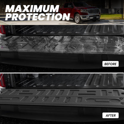 LASFIT Tailgate Mat for Ford F-150 2021-2026(Without Work Surface or Pro Access Tailgate) Truck Tailgate Liner All Weather Protector TPE Tailgate Cover, 1pc Black