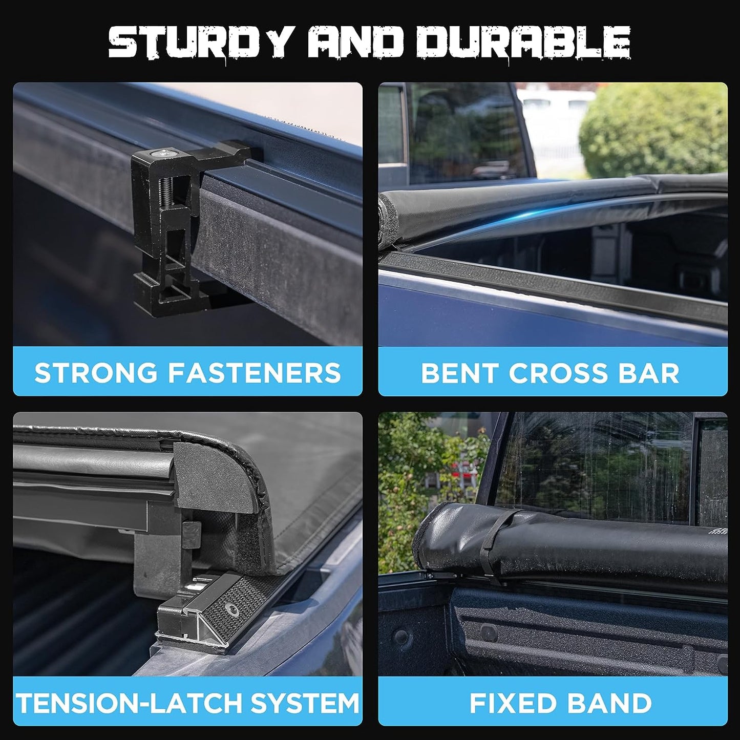 Upgraded 5.2 ft Truck Bed Tonneau Cover Compatible with Chevy Colorado & GMC Canyon 2015- 202