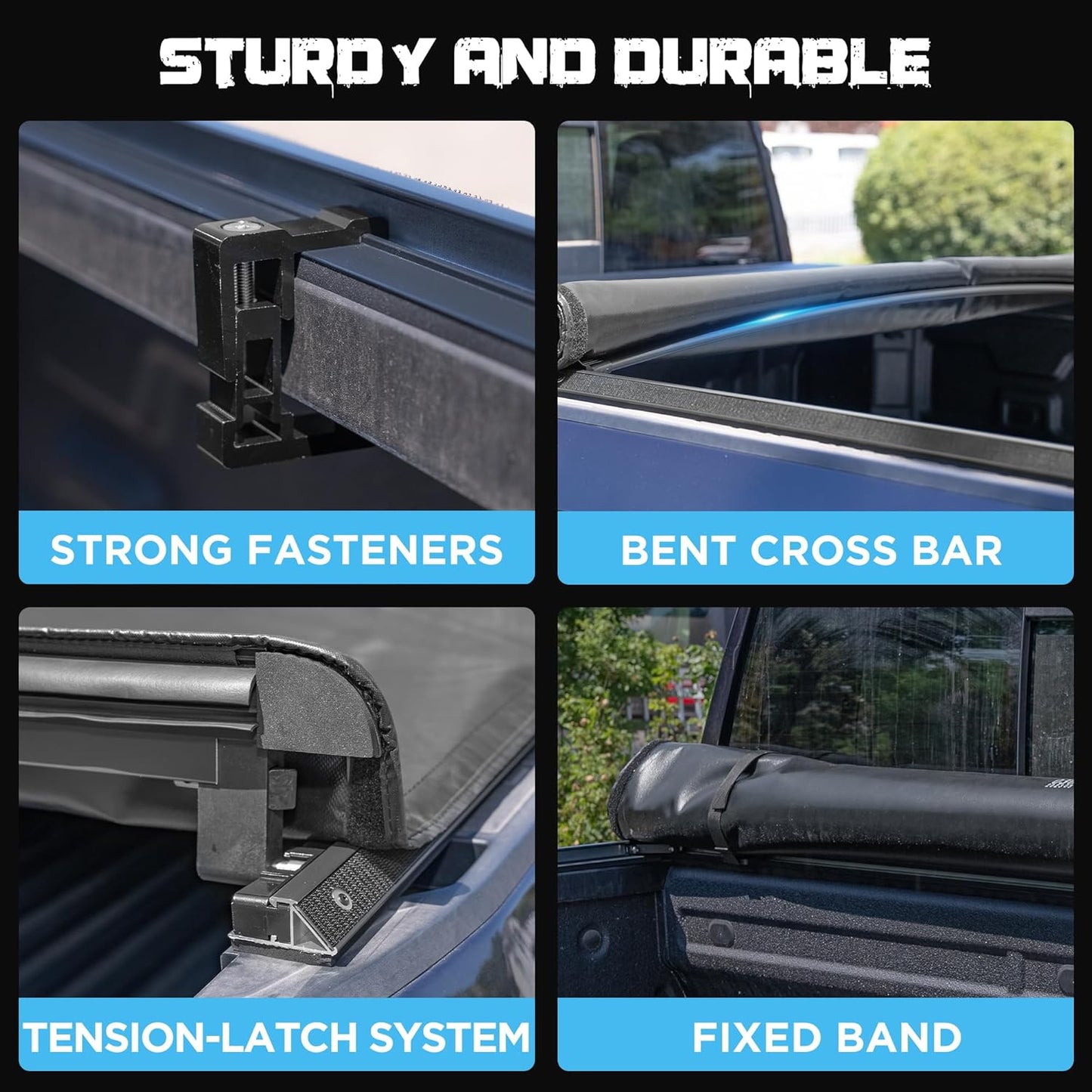Soft Roll-Up Tonneau Cover for 2015-2026 Ford F-150 5.5' Short Bed