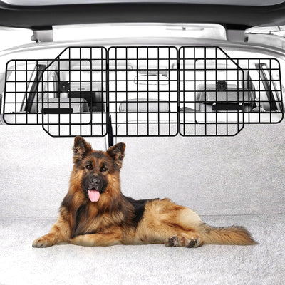 Adjustable Heavy-Duty Wire Mesh Dog Barrier - Universal for SUV/Car/Truck Cargo Area, Safety Travel