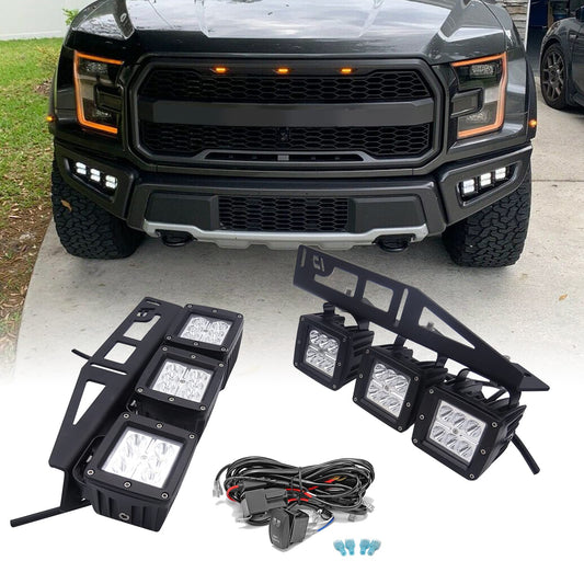 6x LED Fog Work Light Kit for Ford Raptor 2017-2020