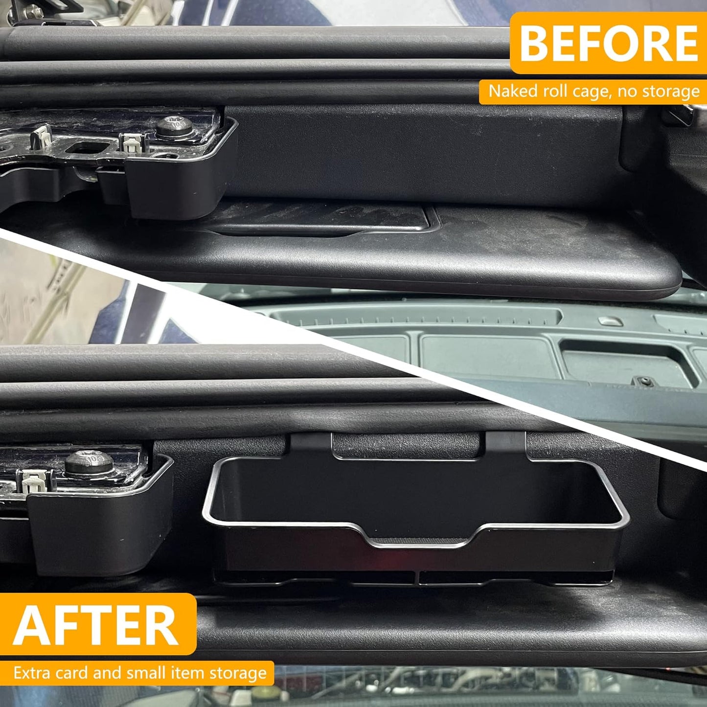 Sunglass Holder for 2021-2026 Ford Bronco 2/4-Door - Sun Visor Organizer (Black)