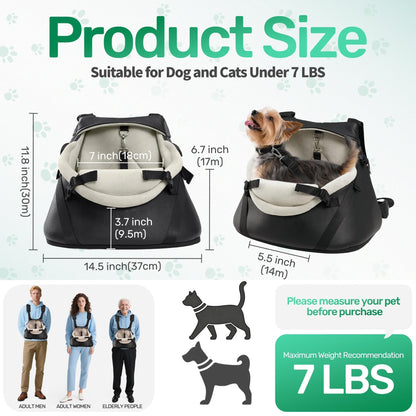Luxurious Vegan Leather Booster Seat for Tiny Dogs