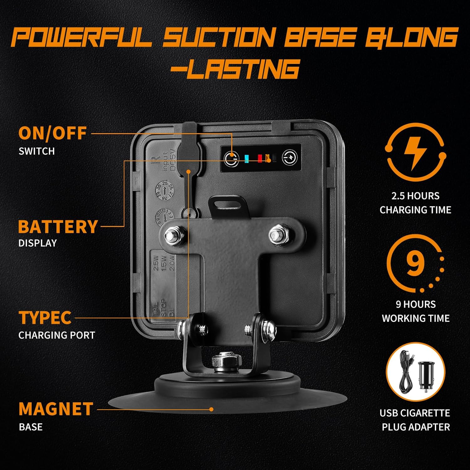 Wireless Trailer Lights – Magnetic Trail Lights Upgraded 2.4GHz Transmission with Strobe Mode Reverse Lights Multifunction Towing Lights Kit for Trucks, Boat, RV, Vehicle, Caravan