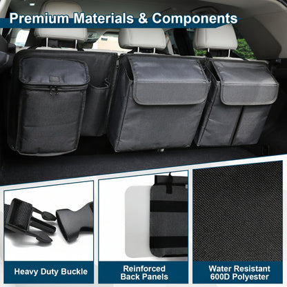 Deluxe Trunk & Backseat Organizer with Detachable Cooler for SUVs/RVs (Patent Pending)