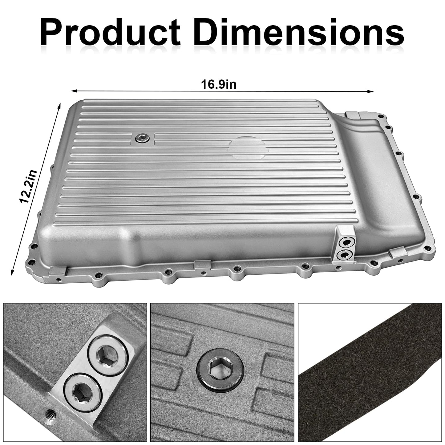 Aluminum Transmission Oil Pan with Magnetic Plug for F150 Expedition Ranger