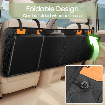 400 lb Hard-Bottom Dog Hammock - Waterproof, Mesh Window for Car/SUV