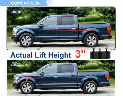 3" Front Leveling Kit for 2004-2026 Ford F-150 & Expedition - Aluminum Forged Spacers