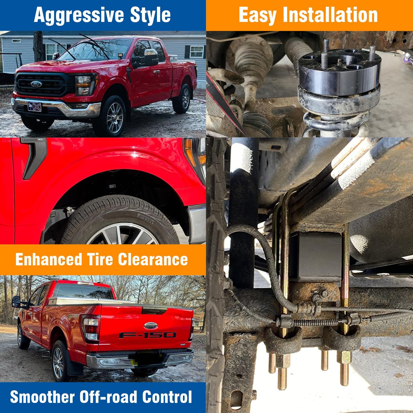 3" Front & 2" Rear Full Leveling Kit for 2004-2020 Ford F-150 2WD/4WD