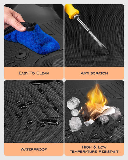 TPE Floor Mats for 2014-2018 Chevy/GMC 1500 & 2015-2019 HD Crew Cab (Bucket Seats) - All-Weather