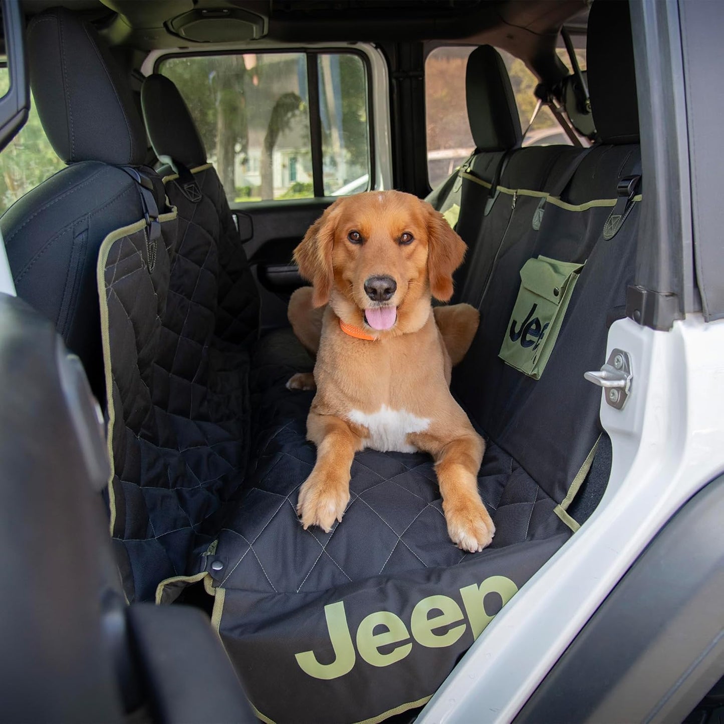 Adjustable Vehicle Seat Protector - 58"x23"x18.5", Waterproof Charcoal Black for Dogs/Pets