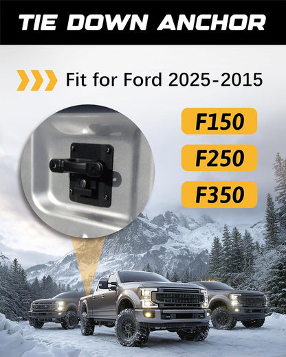 Heavy-Duty Tie Down Anchors (4-Pack) for Ford F-Series - 1000 lb Capacity, Rust-Resistant
