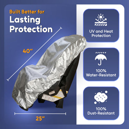 Car Seat Sun Shade Cover, Heat Reflective Protector