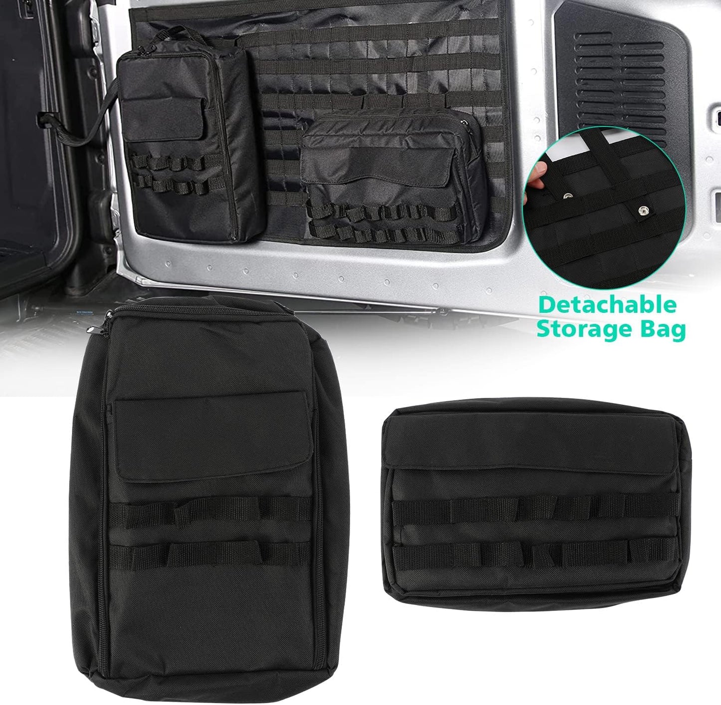3Pcs Detachable Tailgate Storage Bags Compatible with Ford Bronco 2/4 Door 2021 2022 2023