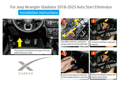 Auto Start-Stop Eliminator for 2018-2026 Jeep Wrangler JL & Gladiator JT (Plug & Play, Excludes 4XE)