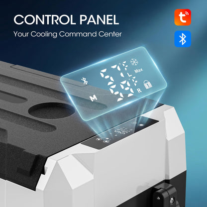 12V Refrigerator (37QT) - APP Control, -4℉~68℉, Portable for Car/Camping/Boat