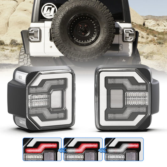 LED Tail Lights for 2018-2026 Jeep Wrangler JL/2021-2026 Wrangle 4XE Plugin