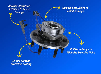Heavy-Duty Front Wheel Hub Assembly for Chevy Silverado - Road Stability