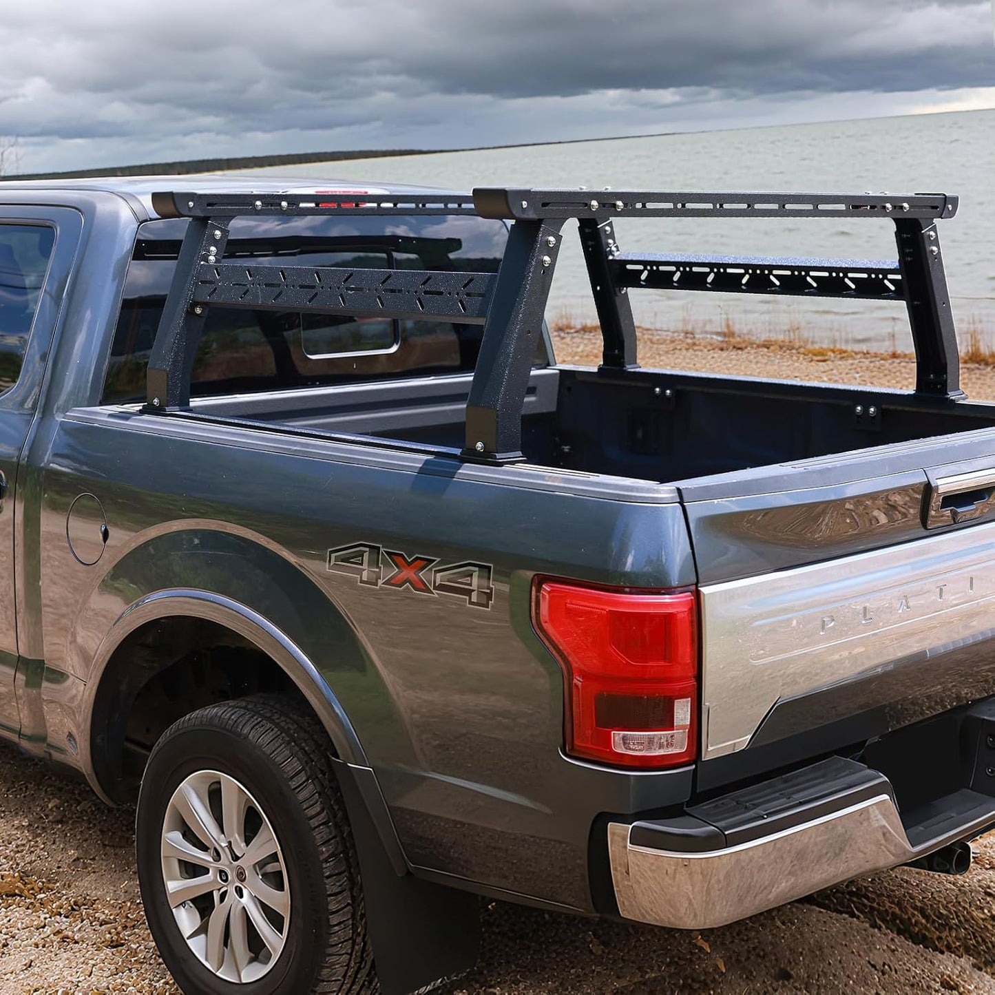 Universal Adjustable Truck Bed Rack - Overland/Contractor, 500-800 lb Capacity, No-Drill, Fits Gladiator/F-150/Tundra/Tacoma & More