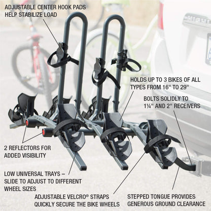 Right Up 350 Platform Hitch Rack for 3 Bicycles