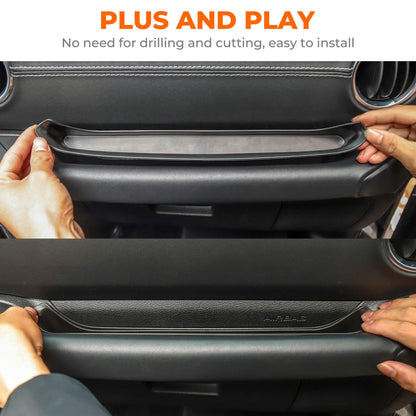 Grab Handle Storage Tray for 2018-2023 Jeep Wrangler JL & Gladiator JT (Black)