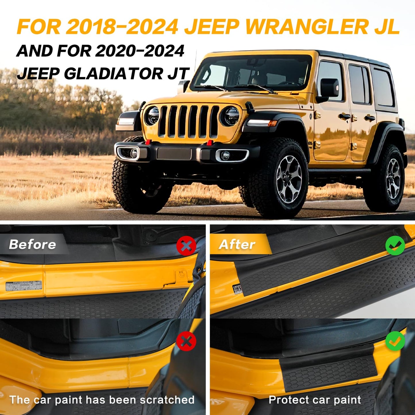 Jeep Wrangler JL/Gladiator JT Door Sill Guards Kit