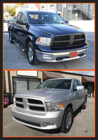 Chrome Headlight Assembly for 2009-2018 Ram 1500 & 2010-2018 Ram 2500/3500 - Amber Reflector, Left+Right