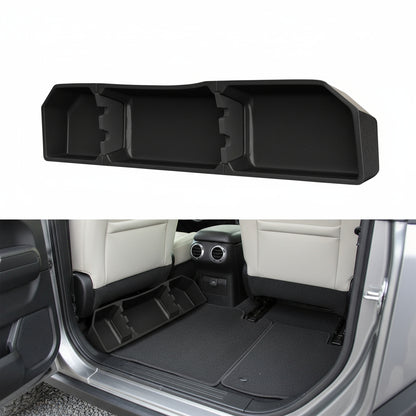 KitsPro Black Rear Underseat Storage Custom Fit 2017-2024 Ford F-250 F-350 F-350 Super Duty and 2015-2024 Ford F-150 SuperCrew Crew Cab Heavy Duty Rear Under Back Seat Box Organizer, Anti Slip